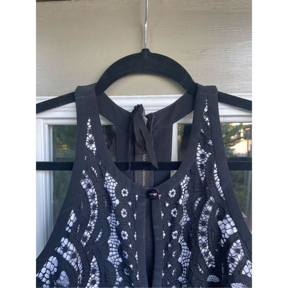 Tracy Reese NWT Meridian Lace Maxi Dress Black Overlay, Size 6, MSRP $399 - Picture 3 of 10